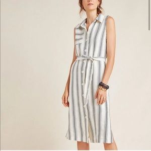 Anthropologie Maeve striped esther belted dress.